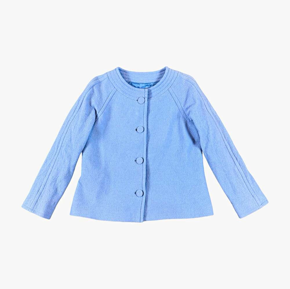 Pendleton Women’s Blue 100% Merino Wool Lined Button Front Jacket Size L